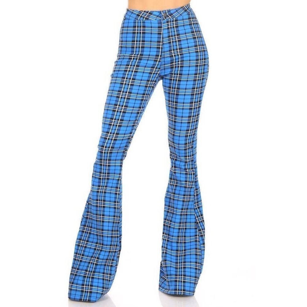 2 High Rise Plaid Pants - Picture 3 of 6